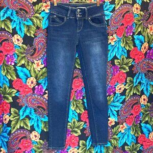 WOMEN'S WBB YMI JEANS SIZE 3 / 26 MID RISE SKINNY DENIM BLUE JEAN PANTS